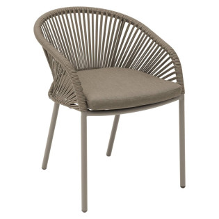 Fauteuil de jardin Oryon aluminium café Hespéride - Le Dépôt Bailleul