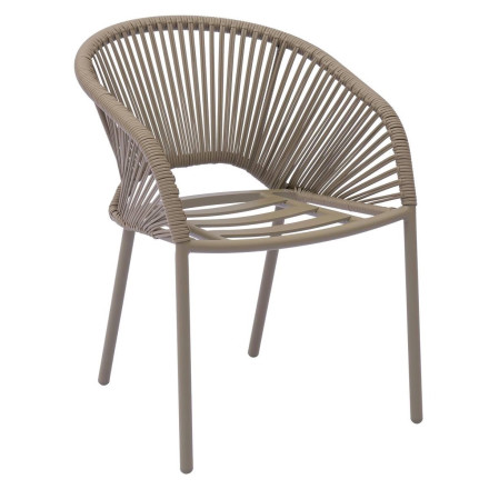 Fauteuil de jardin Oryon aluminium café Hespéride - Le Dépôt Bailleul