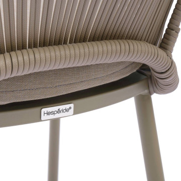 Fauteuil de jardin Oryon aluminium café Hespéride - Le Dépôt Bailleul