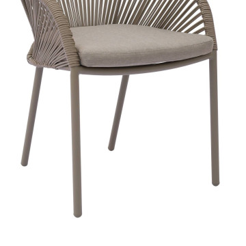 Fauteuil de jardin Oryon aluminium café Hespéride - Le Dépôt Bailleul