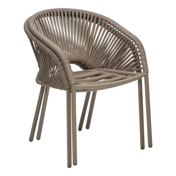 Fauteuil de jardin Oryon aluminium café Hespéride - Le Dépôt Bailleul