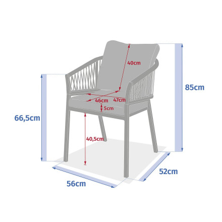 Fauteuil Oriengo mailles macchiato/café Hespéride  - Le Dépôt Bailleul