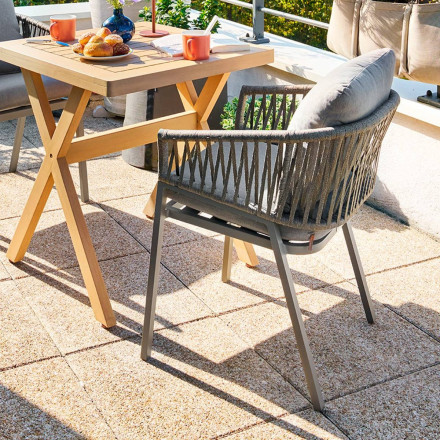 Fauteuil Oriengo mailles macchiato/café Hespéride  - Le Dépôt Bailleul