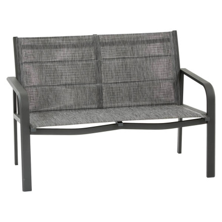 Salon de jardin 4 places aluminium Piazza gris cendré/graphite Hespéride - Le Dépôt Bailleul