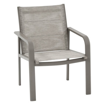 Salon de jardin 4 places aluminium Piazza chamois/café Hespéride - Le Dépôt Bailleul