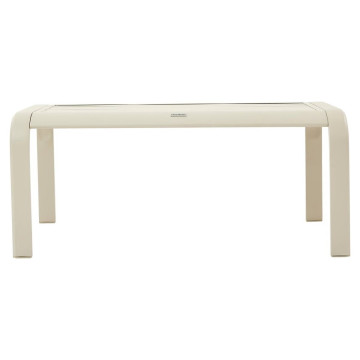 Salon de jardin 4 places aluminium Piazza lin/argile Hespéride - Le Dépôt Bailleul