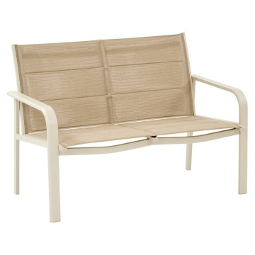 Salon de jardin 4 places aluminium Piazza lin/argile Hespéride - Le Dépôt Bailleul