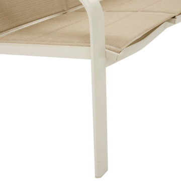 Salon de jardin 4 places aluminium Piazza lin/argile Hespéride - Le Dépôt Bailleul