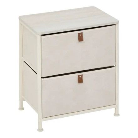 Chevet 2 tiroirs Tissa beige 5five - Le Dépôt Bailleul