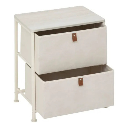 Chevet 2 tiroirs Tissa beige 5five - Le Dépôt Bailleul