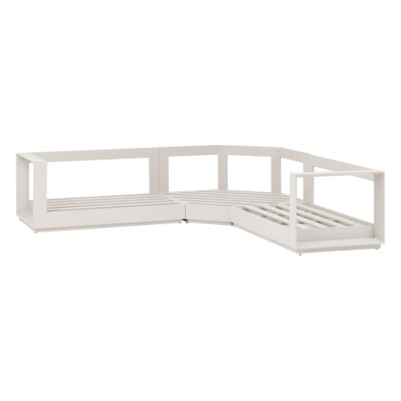 Salon d'angle extérieur Allure 5 places lin / avoine Hespéride - Le Dépôt Bailleul