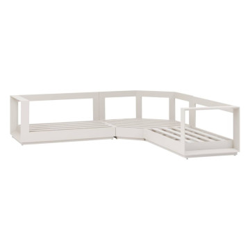 Salon d'angle extérieur Allure 5 places lin / avoine Hespéride - Le Dépôt Bailleul