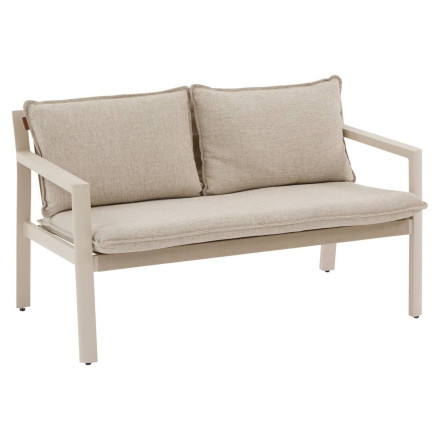 Salon de jardin 4 places Flovia beige/argile Hespéride - Le Dépôt Bailleul