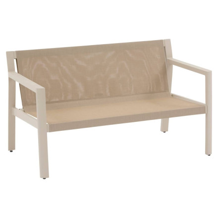 Salon de jardin 4 places Flovia beige/argile Hespéride - Le Dépôt Bailleul