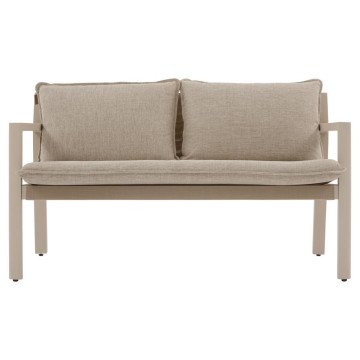 Salon de jardin 4 places Flovia beige/argile Hespéride - Le Dépôt Bailleul