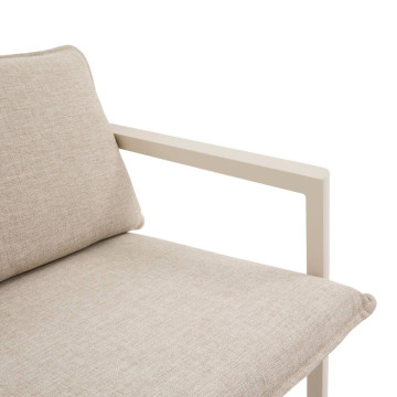 Salon de jardin 4 places Flovia beige/argile Hespéride - Le Dépôt Bailleul