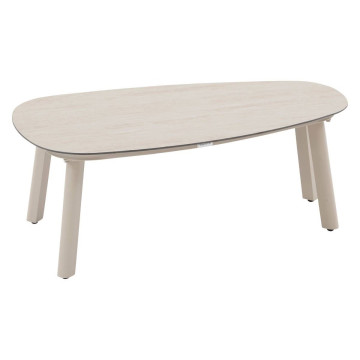 Salon de jardin 4 places Flovia beige/argile Hespéride - Le Dépôt Bailleul