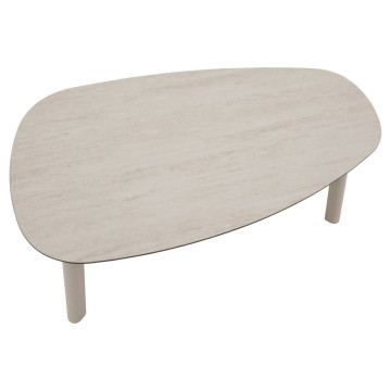 Salon de jardin 4 places Flovia beige/argile Hespéride - Le Dépôt Bailleul