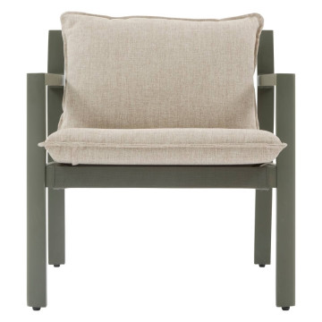 Salon de jardin 4 places Flovia beige/laurier Hespéride - Le Dépôt Bailleul