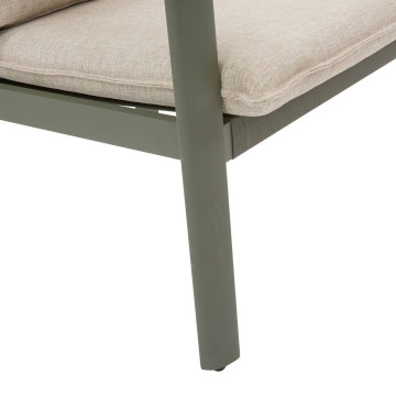 Salon de jardin 4 places Flovia beige/laurier Hespéride - Le Dépôt Bailleul