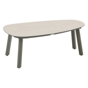 Salon de jardin 4 places Flovia beige/laurier Hespéride - Le Dépôt Bailleul