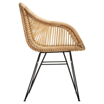 Fauteuil rotin Koeta naturel Atmosphera - Le Dépôt Bailleul