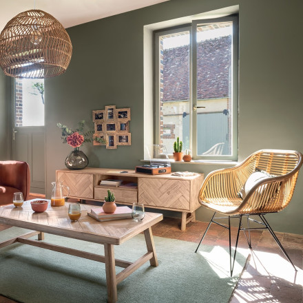 Fauteuil rotin Koeta naturel Atmosphera - Le Dépôt Bailleul