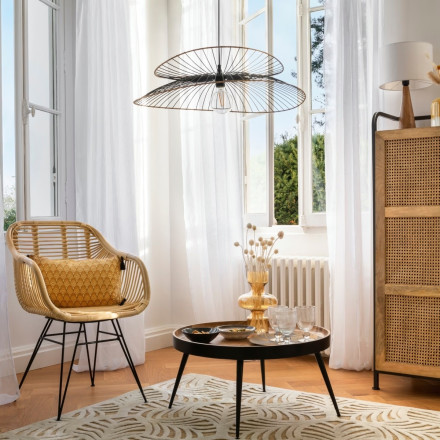 Fauteuil rotin Koeta naturel Atmosphera - Le Dépôt Bailleul