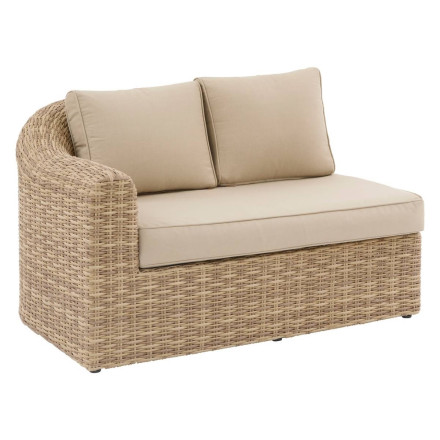 Salon d'angle extérieur 5 places résine tressée Mooréa savana Hespéride - Le Dépôt Bailleul