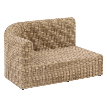 Salon d'angle extérieur 5 places résine tressée Mooréa savana Hespéride - Le Dépôt Bailleul