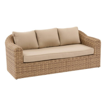 Salon extérieur 5 places résine tressée Mooréa savana Hespéride - Le Dépôt Bailleul