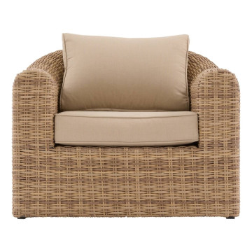 Salon extérieur 5 places résine tressée Mooréa savana Hespéride - Le Dépôt Bailleul