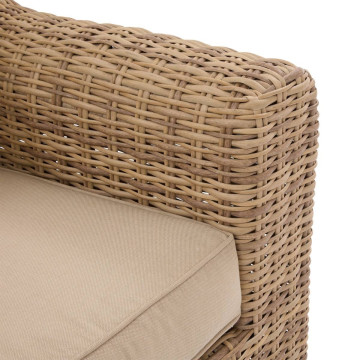 Salon extérieur 5 places résine tressée Mooréa savana Hespéride - Le Dépôt Bailleul
