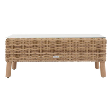 Salon d'angle extérieur 5 places résine tressée Mooréa savana Hespéride - Le Dépôt Bailleul