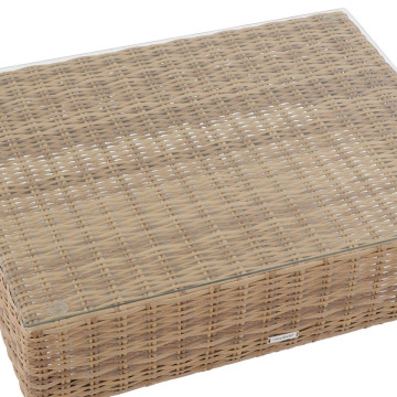 Salon d'angle extérieur 5 places résine tressée Mooréa savana Hespéride - Le Dépôt Bailleul