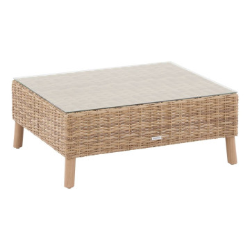 Salon d'angle extérieur 5 places résine tressée Mooréa savana Hespéride - Le Dépôt Bailleul