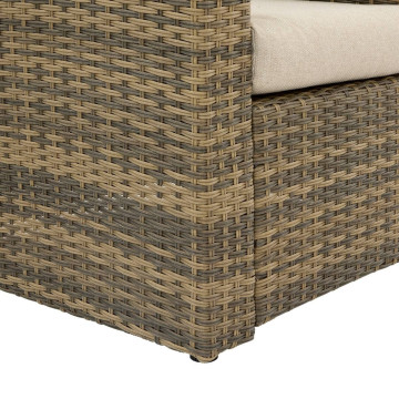 Salon extérieur 5 places résine tressée Sélénim naturae Hespéride - Le Dépôt Bailleul