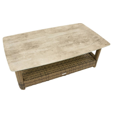 Salon extérieur 5 places résine tressée Sélénim naturae Hespéride - Le Dépôt Bailleul