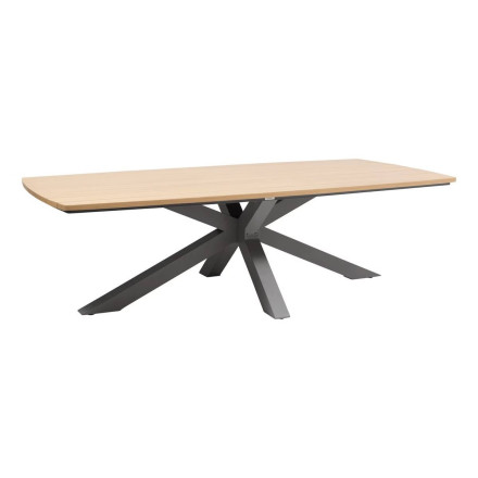 Table de jardin 10 places Oraclion effet bois pied étoile Hespéride - Le Dépôt Bailleul