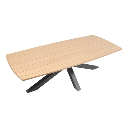 Table de jardin 10 places Oraclion effet bois pied étoile Hespéride - Le Dépôt Bailleul