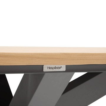 Table de jardin 10 places Oraclion effet bois pied étoile Hespéride - Le Dépôt Bailleul