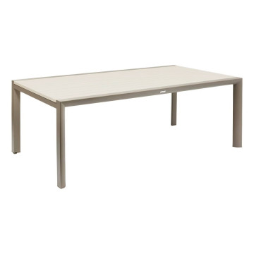 Table extérieure extensible 12 places Luzane argile/café Hespéride - Le Dépôt Bailleul