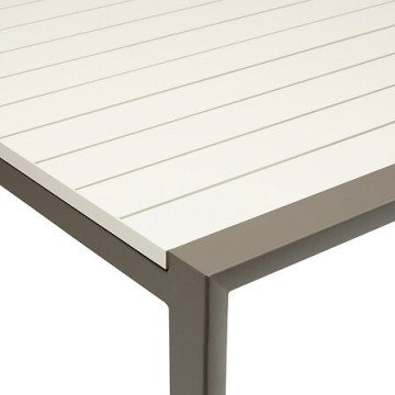 Table extérieure extensible 12 places Luzane argile/café Hespéride - Le Dépôt Bailleul