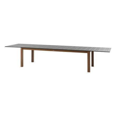 Table extérieure extensible 14 places Miceira graphite/honey Hespéride - Le Dépôt Bailleul