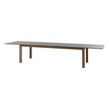 Table extérieure extensible 14 places Miceira graphite/honey Hespéride - Le Dépôt Bailleul