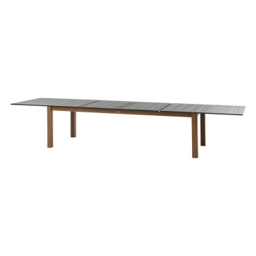 Table extérieure extensible 14 places Miceira graphite/honey Hespéride - Le Dépôt Bailleul