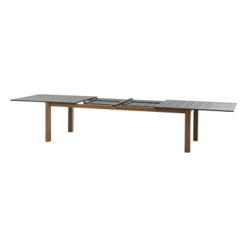 Table extérieure extensible 14 places Miceira graphite/honey Hespéride - Le Dépôt Bailleul