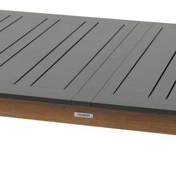 Table extérieure extensible 14 places Miceira graphite/honey Hespéride - Le Dépôt Bailleul