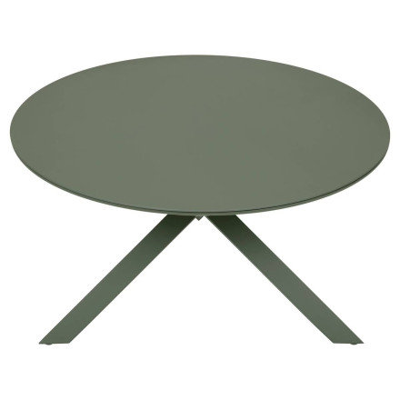 Table extérieure ronde 6 places aluminium Oryon vert laurier Hespéride - Le Dépôt Bailleul