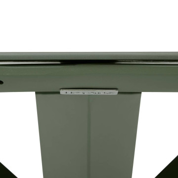 Table extérieure ronde 6 places aluminium Oryon vert laurier Hespéride - Le Dépôt Bailleul